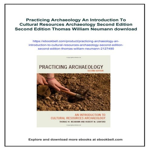 Practicing Archaeology An Introduction To Cultural Resources ...