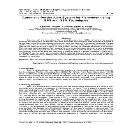 Design and Implementation of an IoT and GPS Enabled Fisherman Border ...