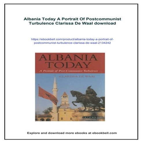 Albania Today A Portrait Of Postcommunist Turbulence Clarissa De Waal