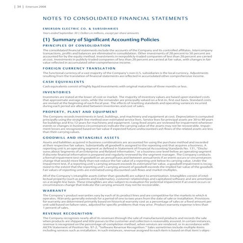 emerson electricl Proxy Statement for 2009 Annual Shareholders Meeting  