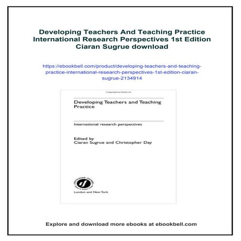 Developing Teachers And Teaching Practice International Research ...
