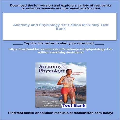 Anatomy and Physiology 1st Edition McKinley Test Bank | PDF
