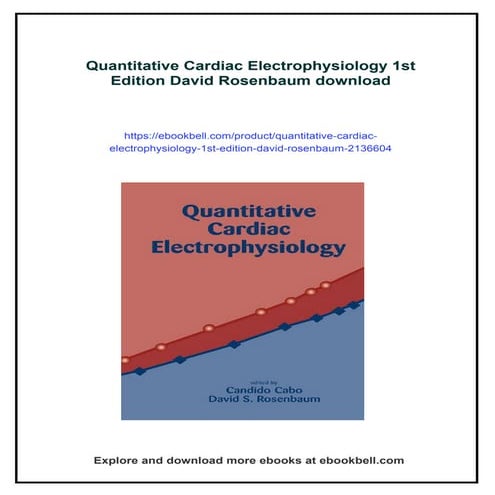 Quantitative Cardiac Electrophysiology 1st Edition David Rosenbaum | PDF