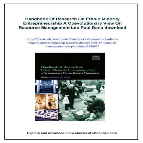 Handbook Of Research On Ethnic Minority Entrepreneurship A ...
