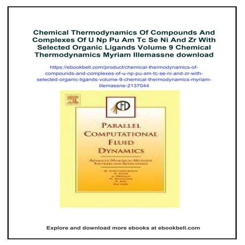 Chemical Thermodynamics Of Compounds And Complexes Of U Np Pu Am Tc Se ...