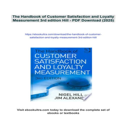 The Handbook of Customer Satisfaction and Loyalty Measurement 3rd ...