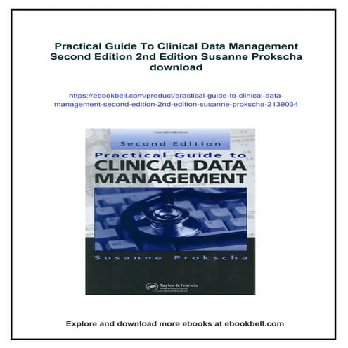 Practical Guide To Clinical Data Management Second Edition 2nd Edition Susann...