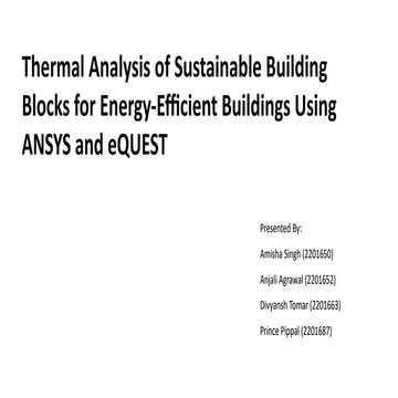 Thermal Analysis and Energy Efficiency of Sustainable Building Blocks ...