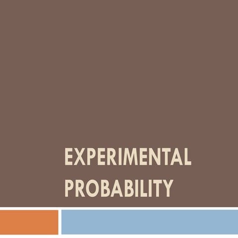 107 Experimental Probability