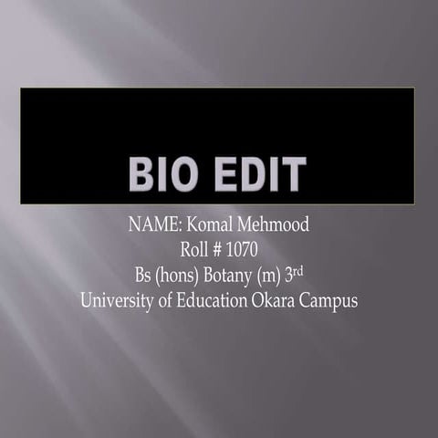 BIO EDIT