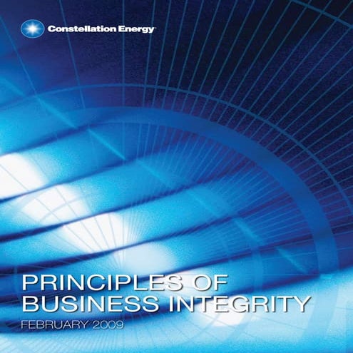 constellation energy Principles of Business Integrity