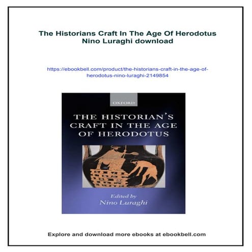 The Historians Craft In The Age Of Herodotus Nino Luraghi | PDF