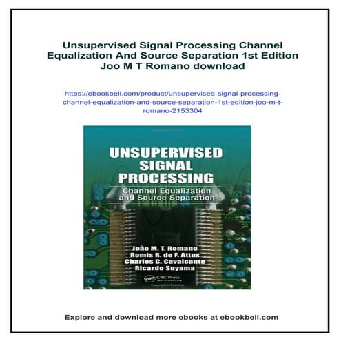 Unsupervised Signal Processing Channel Equalization And Source ...