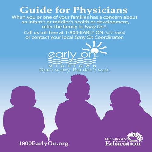 Physician's Guide for Early On Michigan 