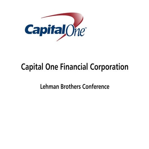 capital one Lehman Conference Presentation