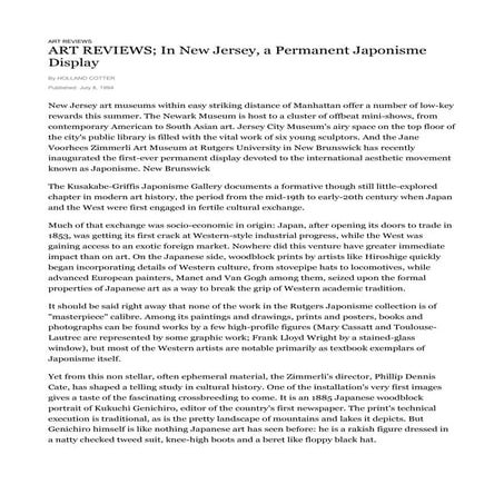 A permanent Japonisme display [New Jersey]