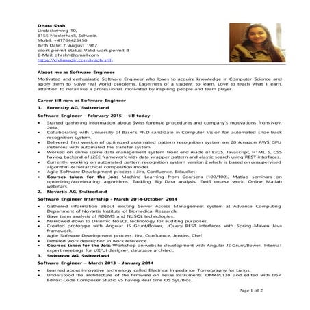 Letter Of Recommendation CERN