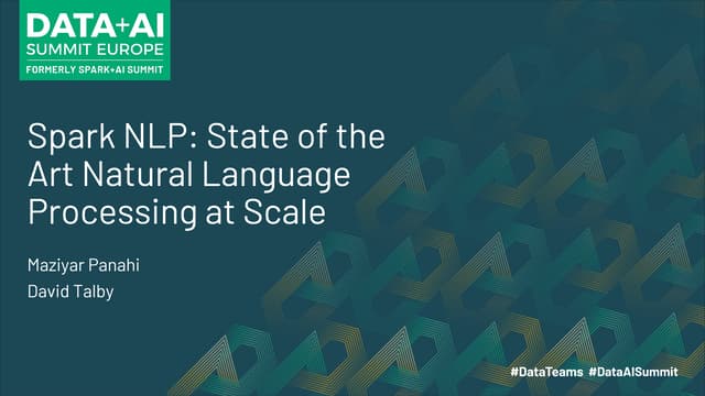 Spark NLP: State of the Art Natural Language Processing at Scale