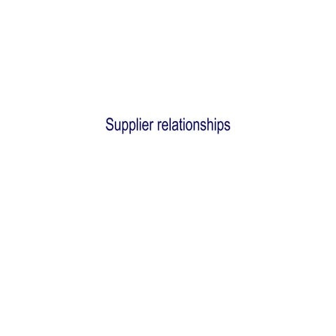 107supplier relationship