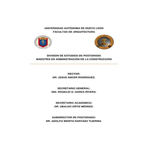 MODELO DE EVALUACION DE PROYECTOS DE INVERSION EN CONSTRUCTORA  GRANDE DE MONTERREY