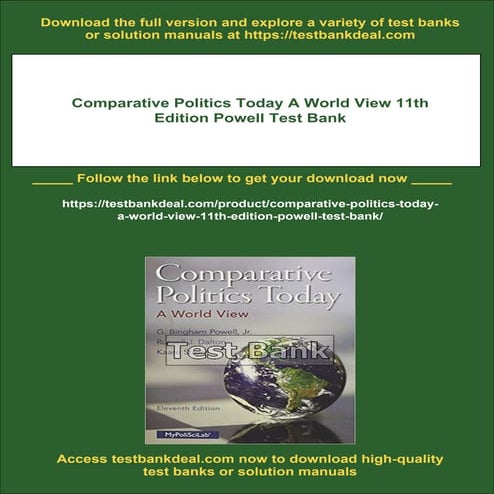 Comparative Politics Today A World View 11th Edition Powell Test Bank | PDF