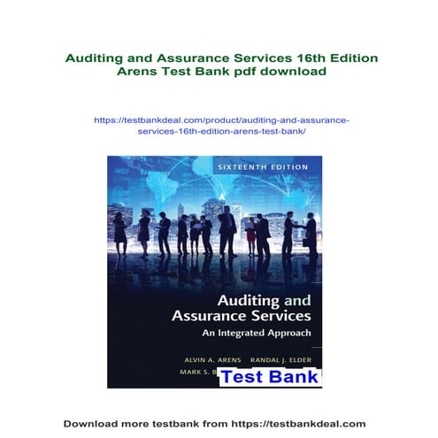 Auditing and Assurance Services 16th Edition Arens Test Bank