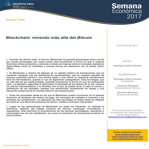 Blockchain: mirando más allá del Bitcoin