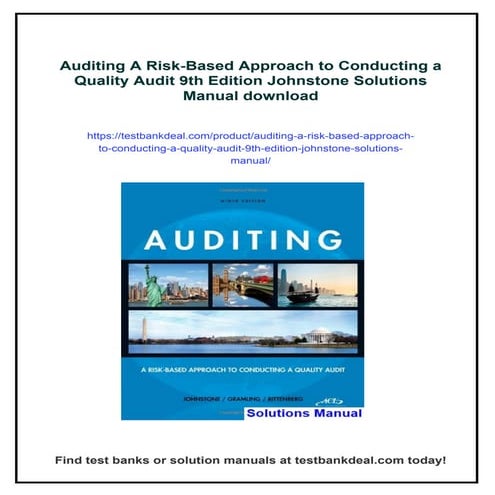 Auditing A Risk-Based Approach to Conducting a Quality Audit 9th ...