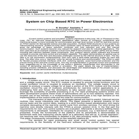 System on Chip Based RTC in Power Electronics