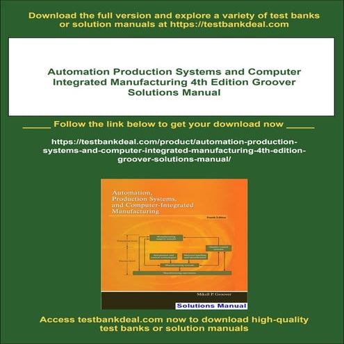 Automation Production Systems and Computer Integrated Manufacturing 4th ...