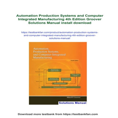 Automation Production Systems and Computer Integrated Manufacturing 4th ...
