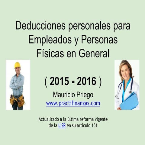 Gastos deducibles para empleados y personas físicas | PPTX