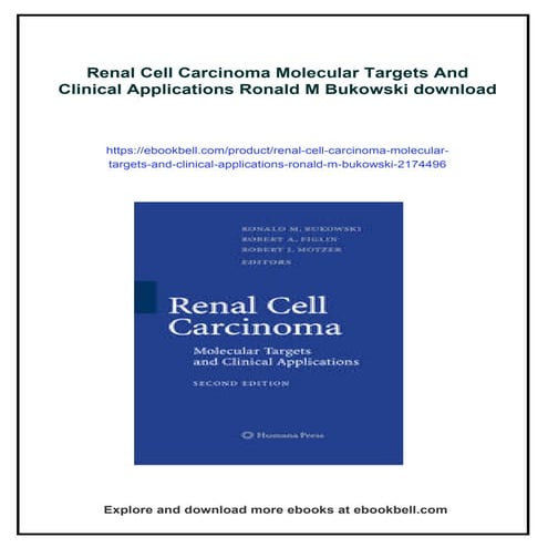 Renal Cell Carcinoma Molecular Targets And Clinical Applications Ronald ...