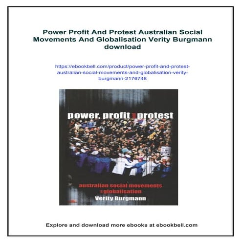 Power Profit And Protest Australian Social Movements And Globalisation ...