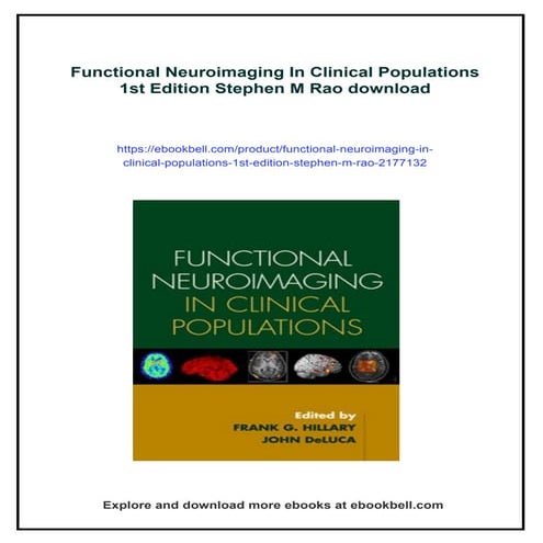 Functional Neuroimaging In Clinical Populations 1st Edition Stephen M Rao