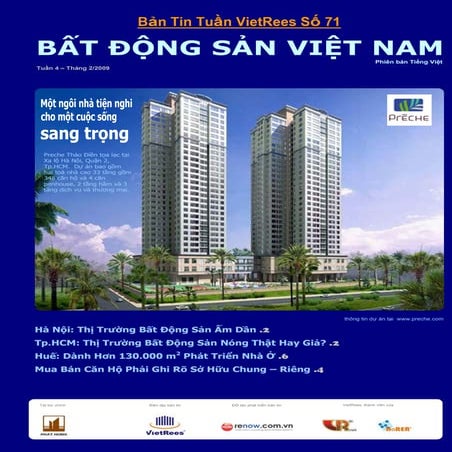 Bản Tin BĐS Việt Nam Số 71 Tuần 4 Tháng 2 Năm 2009