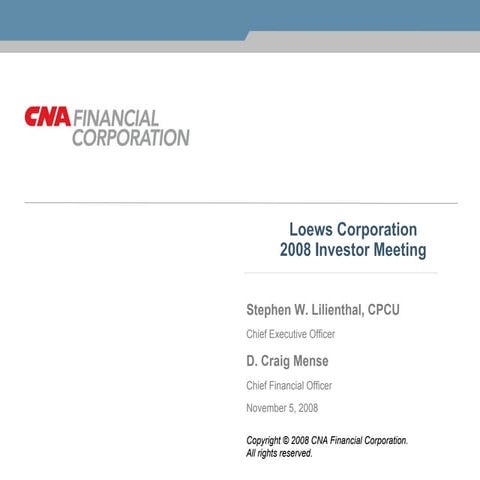 loews 2 CNA Lilienthal Mense 