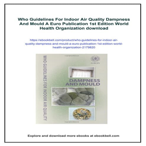 Who Guidelines For Indoor Air Quality Dampness And Mould A Euro ...