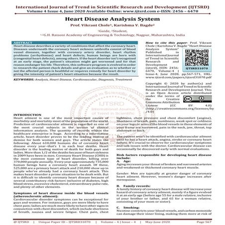 Heart Disease Analysis System
