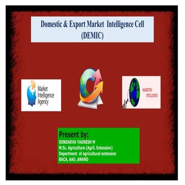 Domestic & Export Market  Intelligence Cell      (DEMIC)