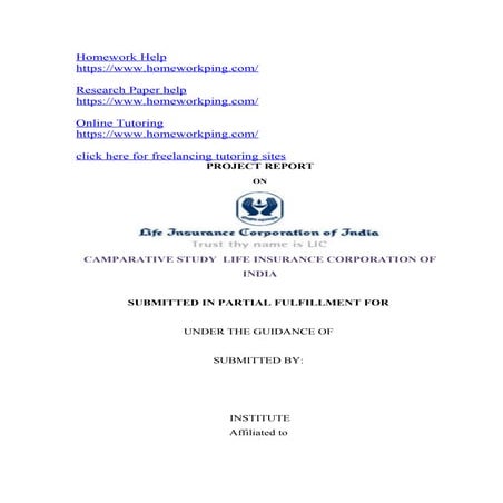 109107102 camparative-study-of-lic-of-india