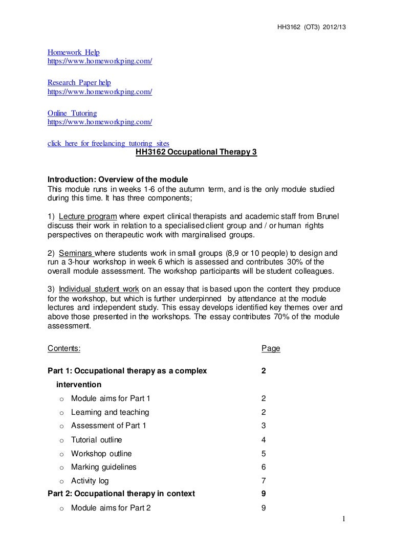 109136769 hh3162 ot 3 booklet 2012 2013 v2 occupational therapy letter of recommendation example