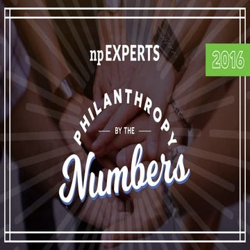 npEXPERTS 2016: Philanthropy by the Numbers
