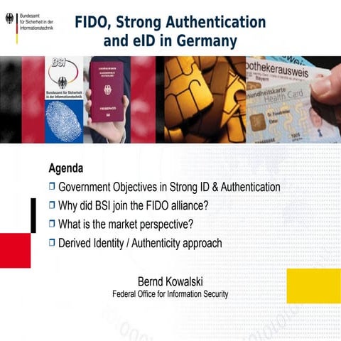 FIDO, Strong Authentication and elD in Germany