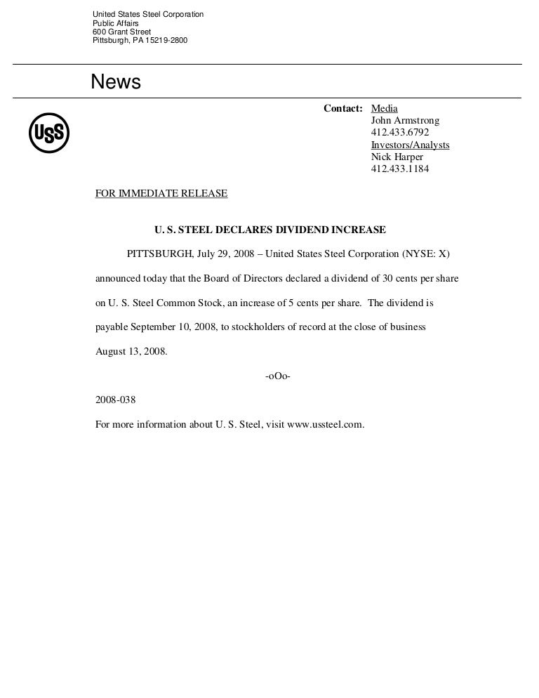 us steel stock news