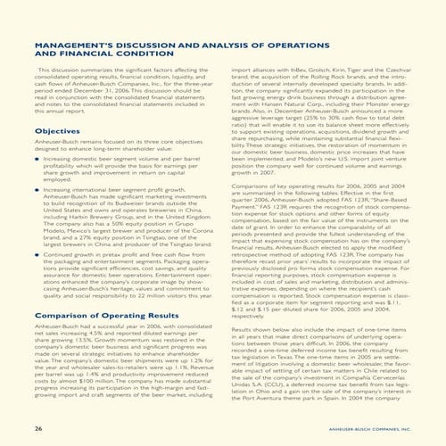 anheuser-busch 2006AR_MgmntDiscuss