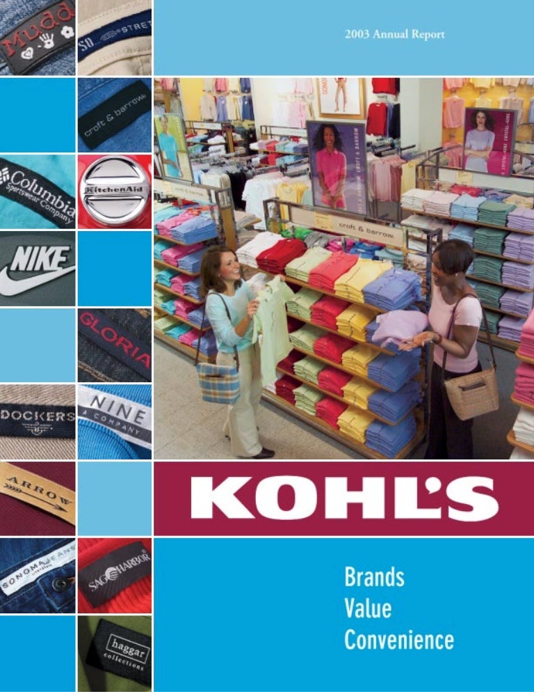kohl's annual reports 2003