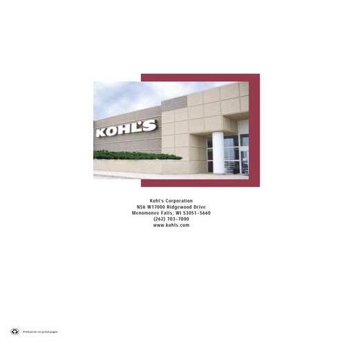 kohl's annual reports2000