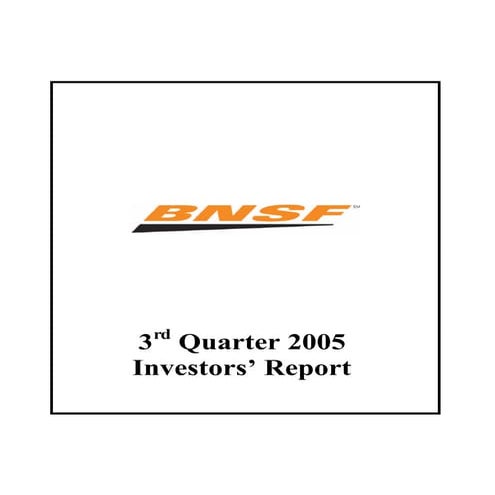 bnsf 3Q_2005_Investors_Report