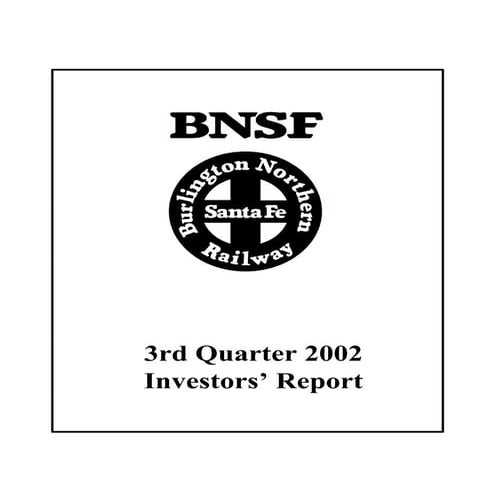 bnsf 3Q 2002 Investors Report